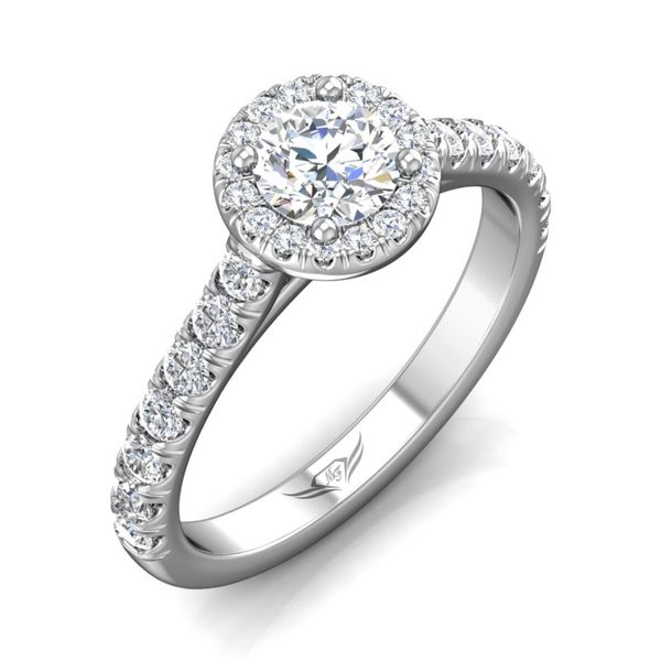 18kt White Gold Halo .60ct Round Engagement Ring Image 4 Becky Beauchine Kulka Diamonds and Fine Jewelry Okemos, MI