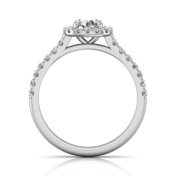 18kt White Gold Halo .52ct Round Engagement Ring Image 3 Becky Beauchine Kulka Diamonds and Fine Jewelry Okemos, MI