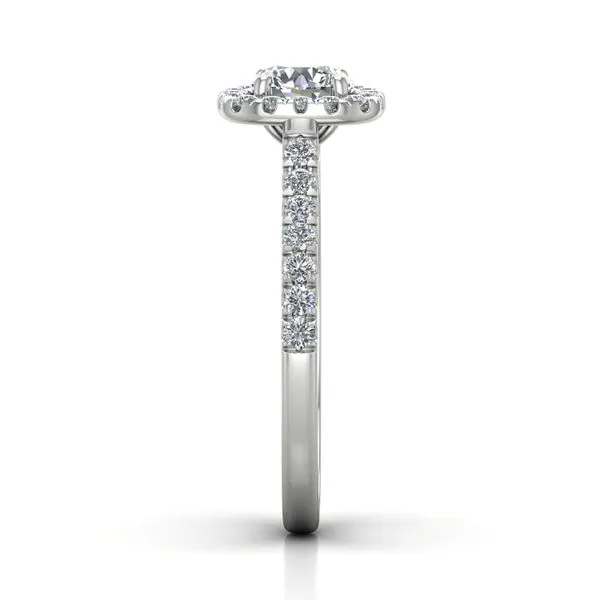 18kt White Gold Halo .52ct Round Engagement Ring Image 4 Becky Beauchine Kulka Diamonds and Fine Jewelry Okemos, MI