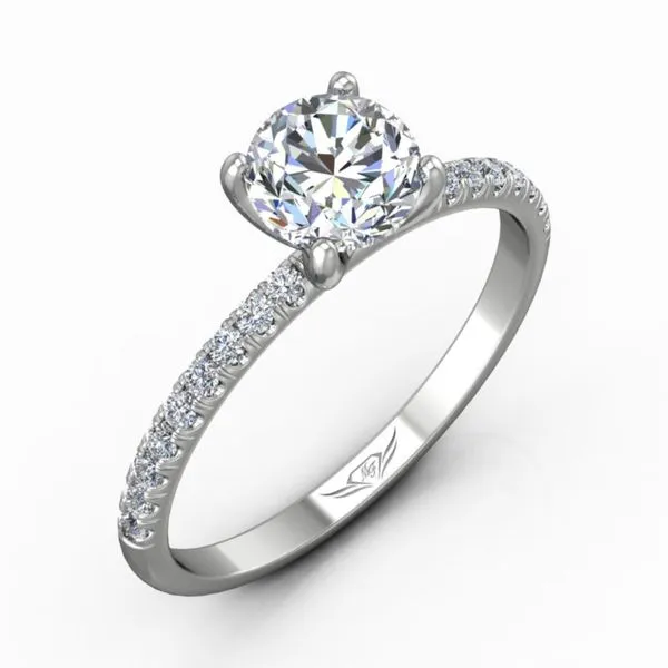 18kt White Gold Micropave Engagement Ring by Forevermark Image 4 Becky Beauchine Kulka Diamonds and Fine Jewelry Okemos, MI