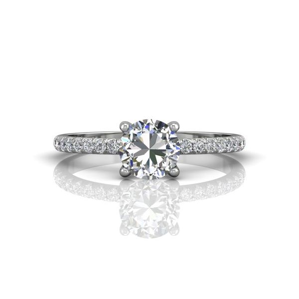 18kt White Gold Micropave Engagement Ring by Forevermark Becky Beauchine Kulka Diamonds and Fine Jewelry Okemos, MI