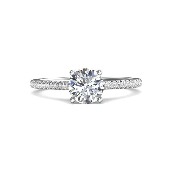 18kt White Gold Micropave Engagement Ring by Forevermark Becky Beauchine Kulka Diamonds and Fine Jewelry Okemos, MI