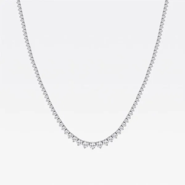 14kt White Gold Graduated Line Laboratory Grown Diamond Necklace Becky Beauchine Kulka Diamonds and Fine Jewelry Okemos, MI