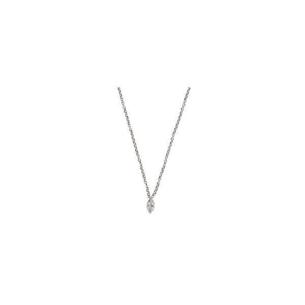 14kt White Gold Marquise Laboratory Grown Diamond Pendant Becky Beauchine Kulka Diamonds and Fine Jewelry Okemos, MI