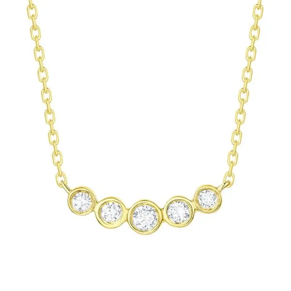 14kt Yellow Gold Laboratory Grown Diamond Smile Necklace Becky Beauchine Kulka Diamonds and Fine Jewelry Okemos, MI