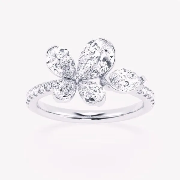 14kt White Gold Laboratory Grown Diamond Fashion Ring