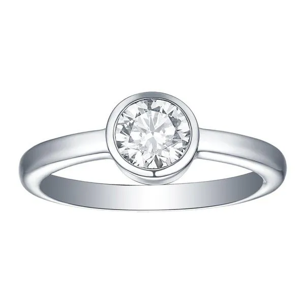 14kt White Gold Bezel Set Laboratory Grown Diamond Fashio...