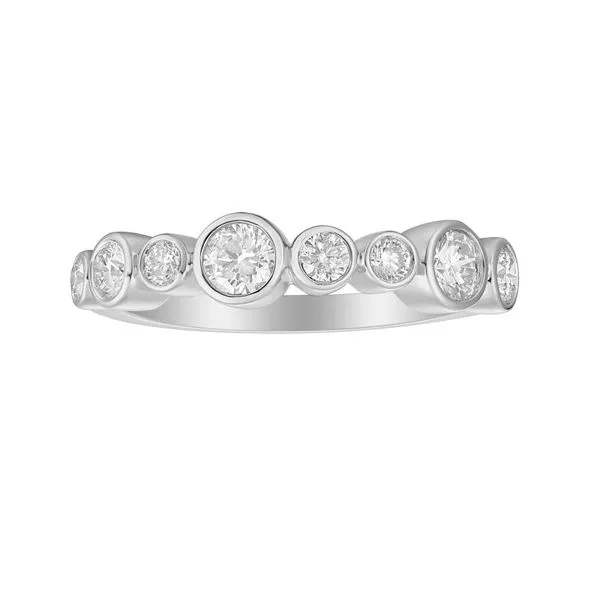 14kt White Gold Laboratory Grown Diamond Bezel Fashion Band