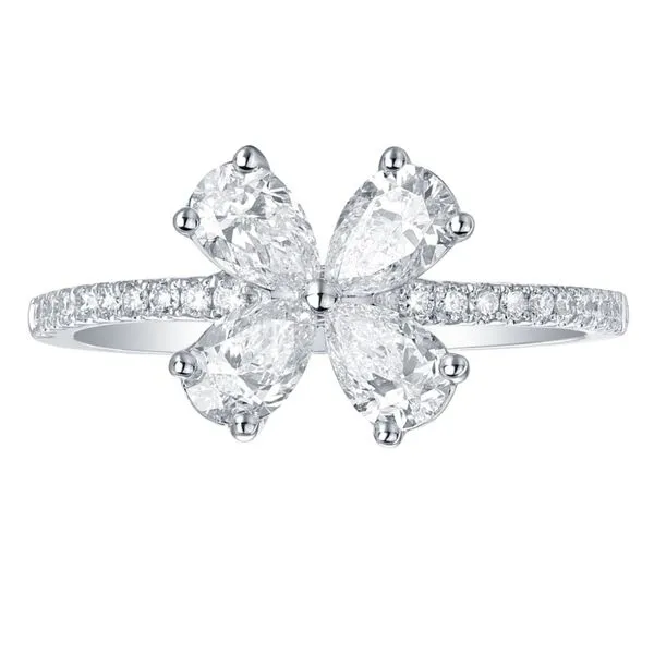 14kt White Gold Laboratory Grown Diamond Flower Fashion Ring Becky Beauchine Kulka Diamonds and Fine Jewelry Okemos, MI