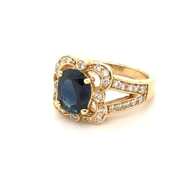 2.15ct Oval Sapphire with .56cttw Diamonds Ring Image 2 Becky Beauchine Kulka Diamonds and Fine Jewelry Okemos, MI