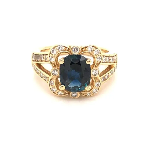 2.15ct Oval Sapphire with .56cttw Diamonds Ring Becky Beauchine Kulka Diamonds and Fine Jewelry Okemos, MI