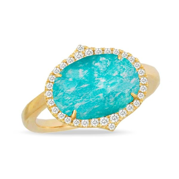 5.98ct Amazonite Statement Ring Becky Beauchine Kulka Diamonds and Fine Jewelry Okemos, MI