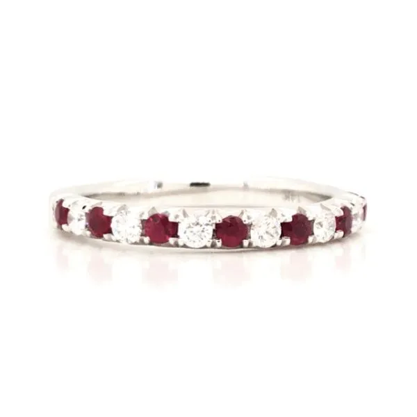 Alternating Diamond and Ruby Band Becky Beauchine Kulka Diamonds and Fine Jewelry Okemos, MI