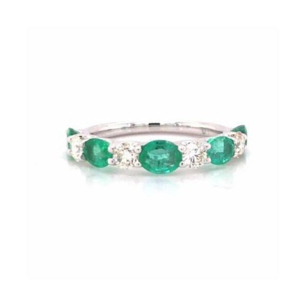 Oval Emerald with Round Diamonds Ring Becky Beauchine Kulka Diamonds and Fine Jewelry Okemos, MI