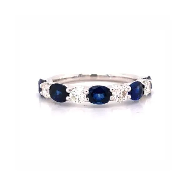 Oval Sapphires with Round Diamonds Ring Becky Beauchine Kulka Diamonds and Fine Jewelry Okemos, MI
