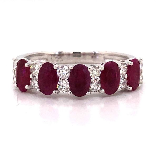 1.78cttw Oval Rubbies with Diamond Accents Ring Becky Beauchine Kulka Diamonds and Fine Jewelry Okemos, MI