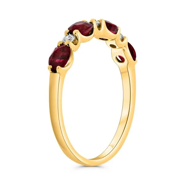 14kt Yellow Gold Ruby and Diamond Stacking Band Image 2 Becky Beauchine Kulka Diamonds and Fine Jewelry Okemos, MI