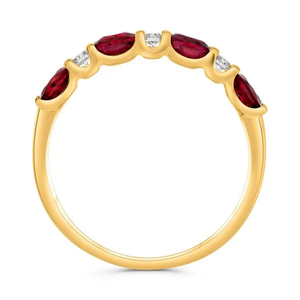 14kt Yellow Gold Ruby and Diamond Stacking Band Image 3 Becky Beauchine Kulka Diamonds and Fine Jewelry Okemos, MI
