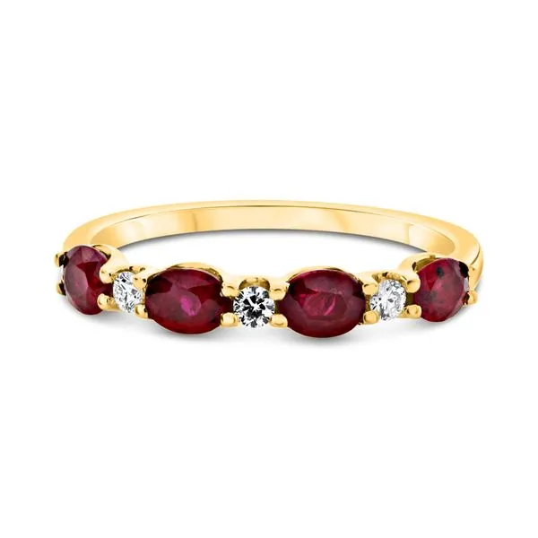 14kt Yellow Gold Ruby and Diamond Stacking Band similar item image