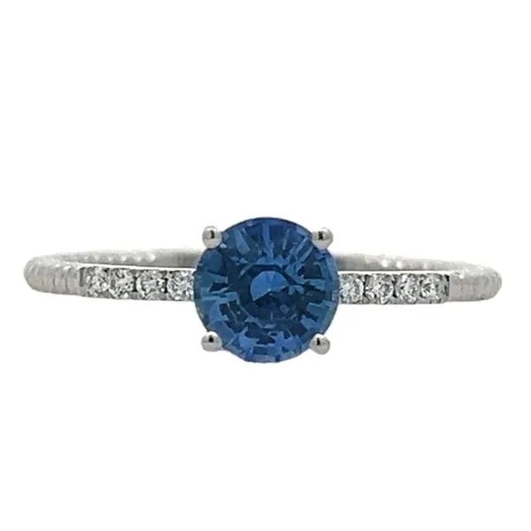 14kt White Gold Sapphire and Diamond Ring Becky Beauchine Kulka Diamonds and Fine Jewelry Okemos, MI