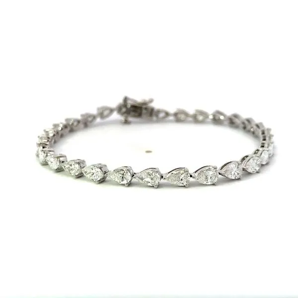 Laboratory Grown Pear Shape Diamond Tennis Bracelet