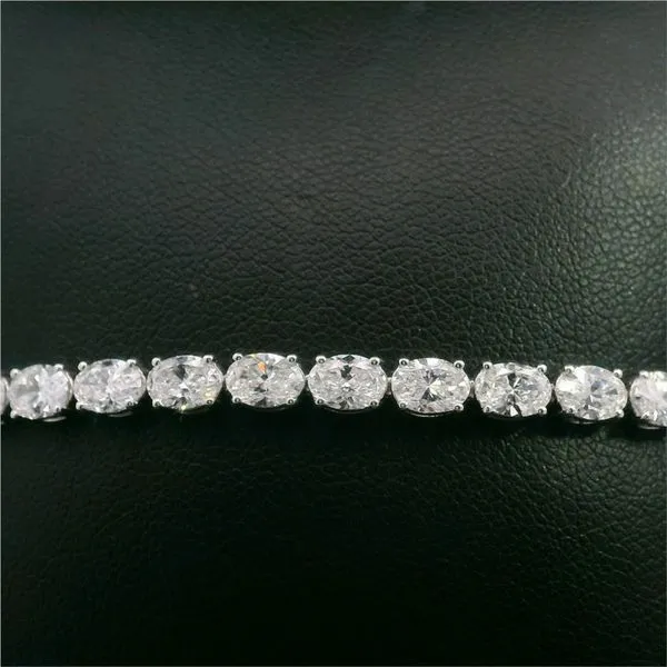 14kt White Gold Laboratory Grown Oval Cut Diamond Tennis Bracelet Becky Beauchine Kulka Diamonds and Fine Jewelry Okemos, MI