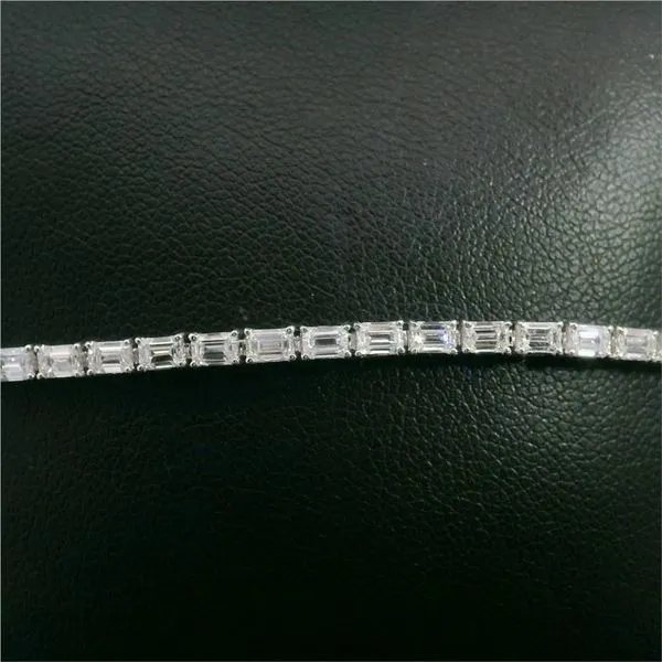 14kt White Gold Laboratory Grown Emerald Cut Diamond Tennis Bracelet Becky Beauchine Kulka Diamonds and Fine Jewelry Okemos, MI
