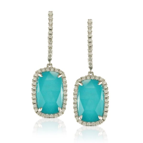 Turquoise and Diamond Earrings Becky Beauchine Kulka Diamonds and Fine Jewelry Okemos, MI