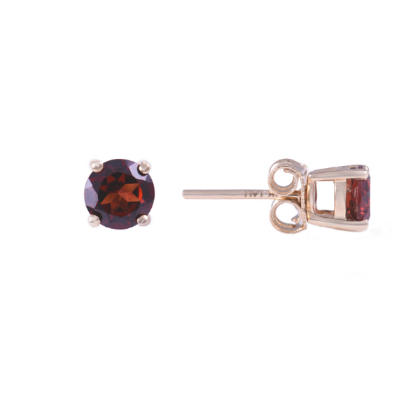 14KT Yellow Gold Garnet Stud Earring Becky Beauchine Kulka Diamonds and Fine Jewelry Okemos, MI