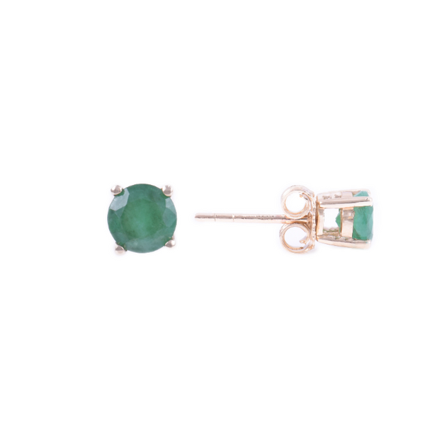 14kt Yellow Gold Emerald Stud Earrings Becky Beauchine Kulka Diamonds and Fine Jewelry Okemos, MI