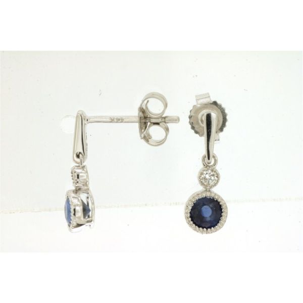 14kt White Gold Sapphire and Diamond Drop Earrings Becky Beauchine Kulka Diamonds and Fine Jewelry Okemos, MI
