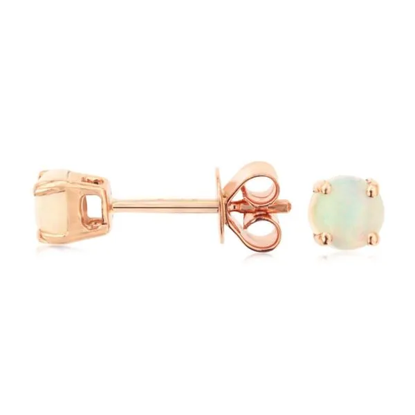 14kt Rose Gold Opal Stud Earrings Becky Beauchine Kulka Diamonds and Fine Jewelry Okemos, MI