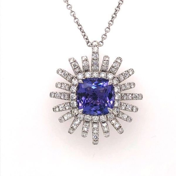 4.72ct Tanzanite Sun Ray Pendant Becky Beauchine Kulka Diamonds and Fine Jewelry Okemos, MI