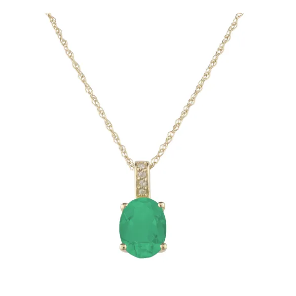 14kt Yellow Gold Emerald Pendant Becky Beauchine Kulka Diamonds and Fine Jewelry Okemos, MI