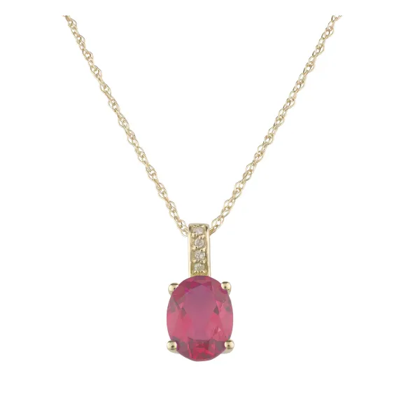 14kt Yellow Gold Ruby Pendant