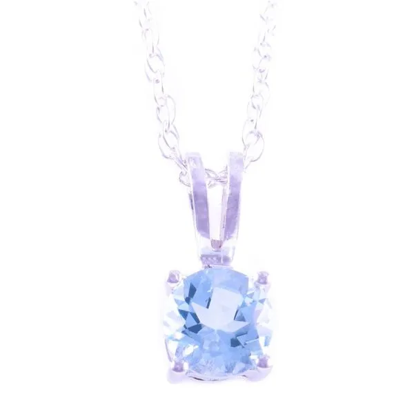 14kt White Gold Aquamarine Pendant