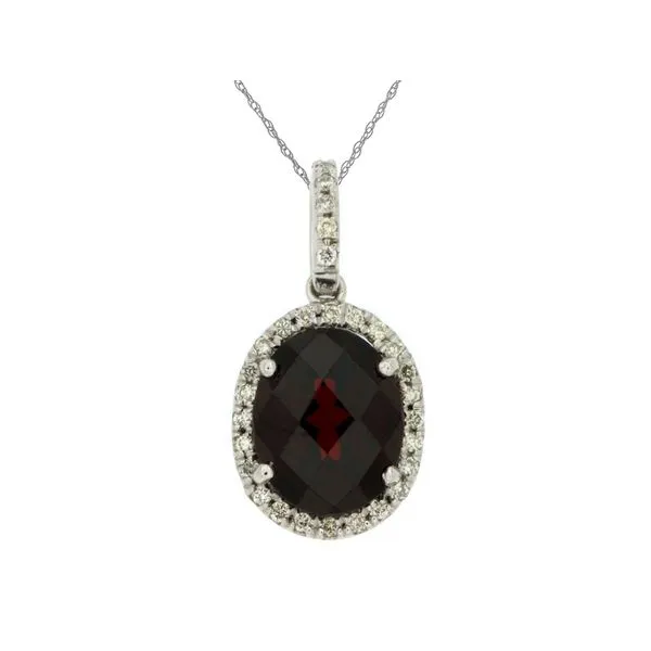 14kt White Gold Sapphire and Diamond Pendant