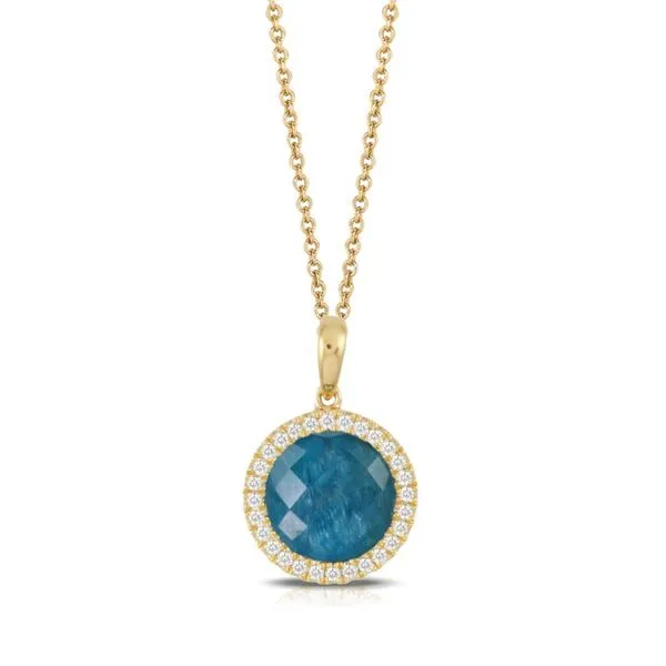 Apatite and Diamond Pendant Becky Beauchine Kulka Diamonds and Fine Jewelry Okemos, MI