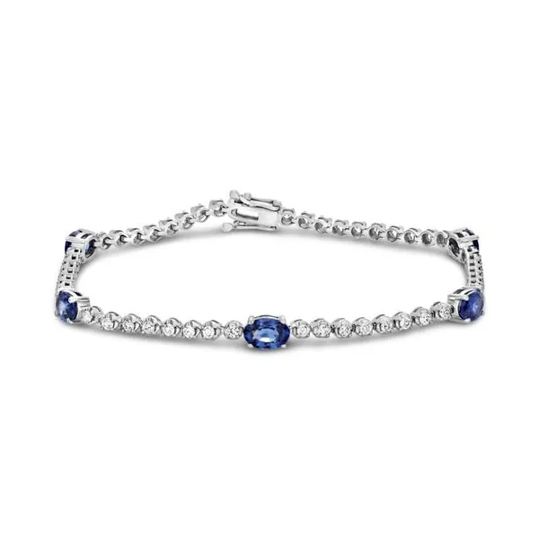 14kt White Gold Diamond and Sapphire Bracelet similar item image