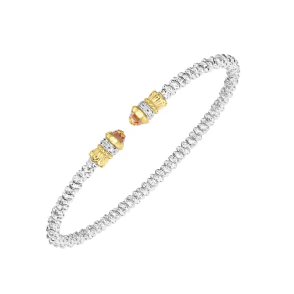 14kt Yellow Gold and Sterling Silver Diamond and Citrine ...