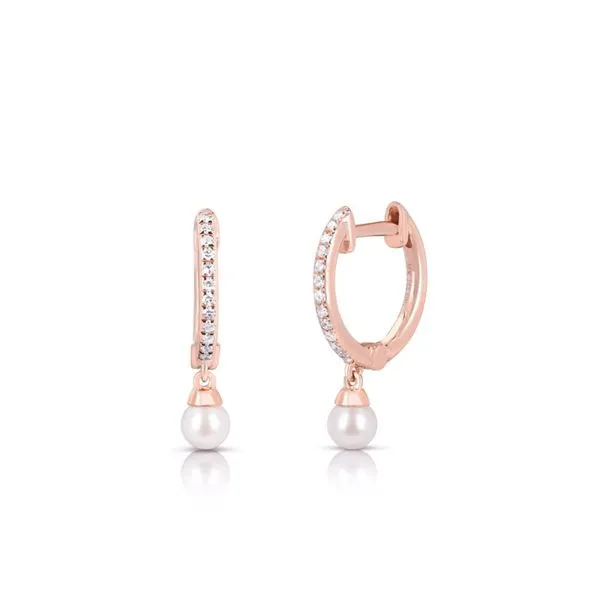 Pearl Huggie Hoops Becky Beauchine Kulka Diamonds and Fine Jewelry Okemos, MI