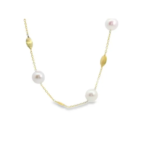 14kt Yellow Gold Pearl Station Necklace Becky Beauchine Kulka Diamonds and Fine Jewelry Okemos, MI