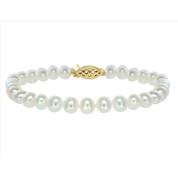 14kt Yellow Gold and White Freshwater Pearl Bracelet similar item image