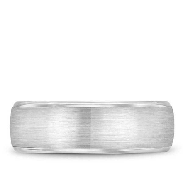 14kt White Gold Men's Wedding Band With A Sandpaper Finish By Bleu Royale Image 2 Becky Beauchine Kulka Diamonds and Fine Jewelry Okemos, MI