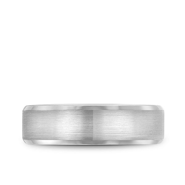 14kt White Gold Men's Wedding Band with A Sandpaper Finish By Bleu Royale Image 2 Becky Beauchine Kulka Diamonds and Fine Jewelry Okemos, MI