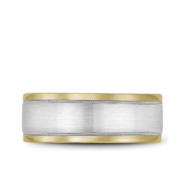 14kt Two Tone White And Yellow Gold Men's Wedding band By  Bleu Royale Image 3 Becky Beauchine Kulka Diamonds and Fine Jewelry Okemos, MI