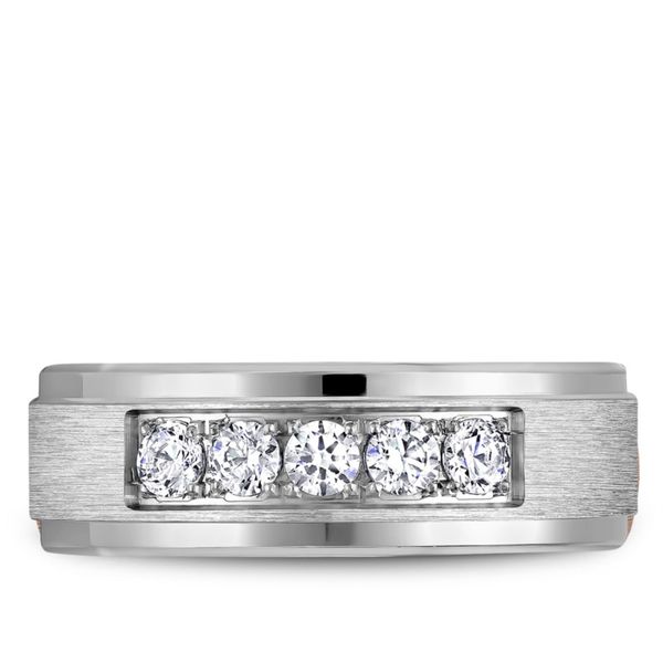 14kt White Gold 5 Stone Diamond Men's Band B y Bleu Royale Image 3 Becky Beauchine Kulka Diamonds and Fine Jewelry Okemos, MI