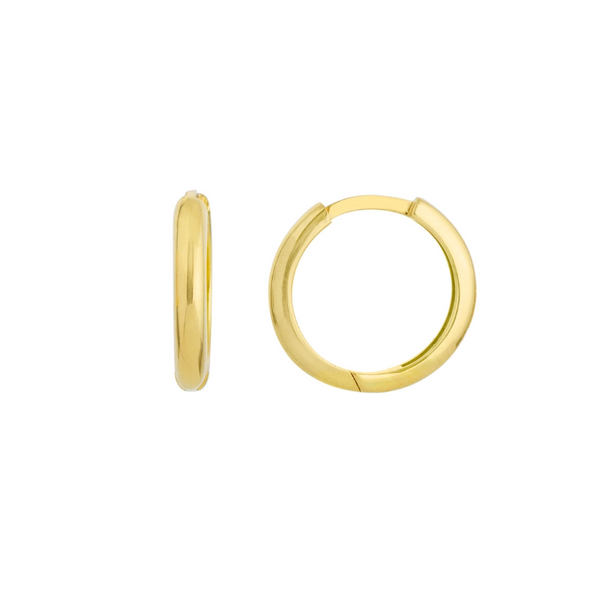 14kt Yellow Gold Huggie Hoop Earrings Becky Beauchine Kulka Diamonds and Fine Jewelry Okemos, MI