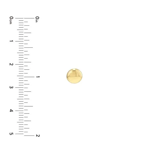 14kt Yellow Gold 7mm Flat Pebble Stud Earrings