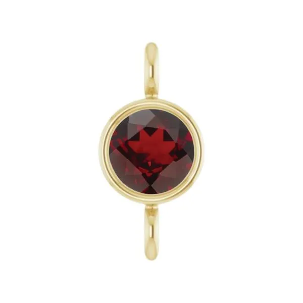 LINKED 2.5mm Garnet Gem Link in 14kt Yellow Gold
